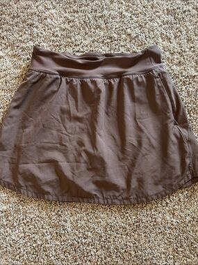 Everyday Brown Active Skort with Stretch Waistband